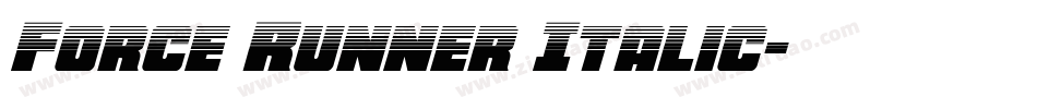 Force Runner Italic字体转换
